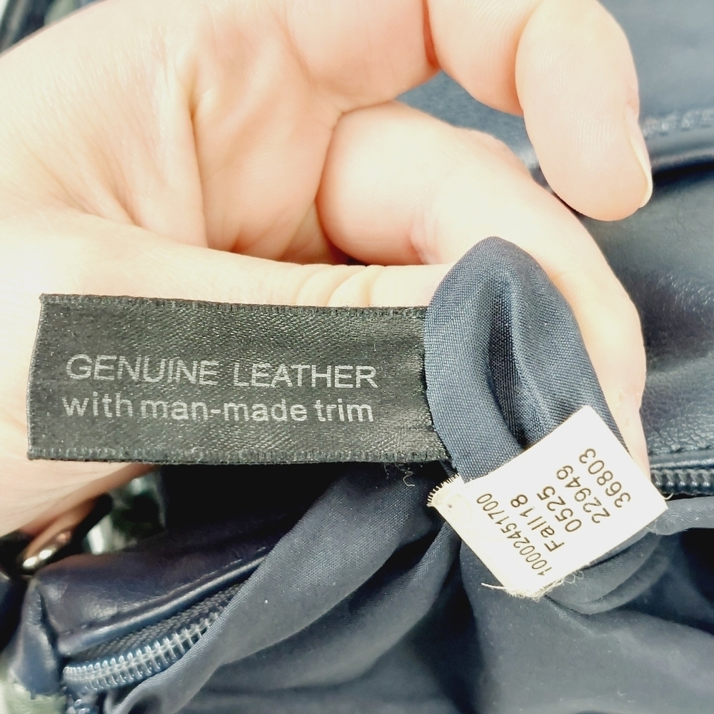 Giani Bernini Green Purse Blue 2Tone Classic Pattern Genuine Leather 0987 - Picture 13 of 14